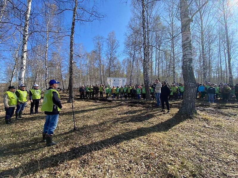 В Чишминском районе Башкирии у мавзолея Тура-хана высадили 1100 берез в память о погибших в годы Великой Отечественной войны