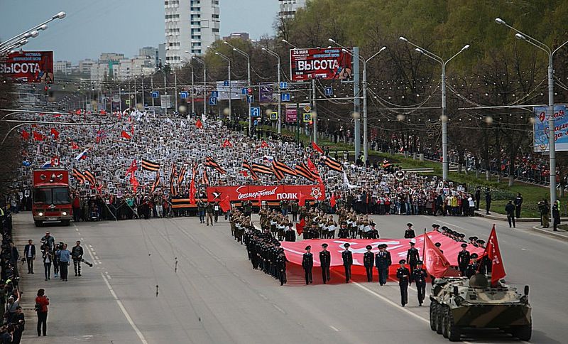 Жители Башкирии прошли в рядах «Бессмертного полка»
