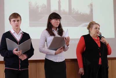 Председатель Общественной организации семей погибших Защитников Отечества РБ Ирина Машковская рассказала школьникам о подвиге сына
